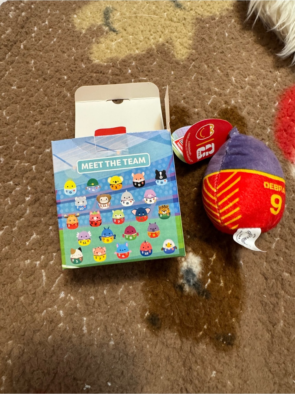 Squishmallows Debra Soccer Plush - Purple & Red happy meal toy - Picture 4 of 4